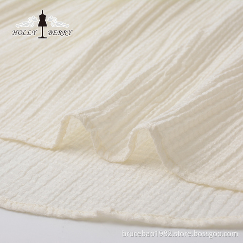 Lightweight Summer Sleeveless Crewneck Ivory Embroidered Vest